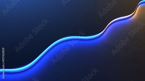 Abstract Neon Curve Design