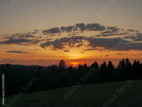 Fototapeta Naklejka Na Ścianę i Meble -  Landscape in the Bieszczady Mountains, Poland
