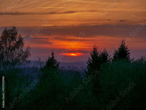 Fototapeta Naklejka Na Ścianę i Meble -  Landscape in the Bieszczady Mountains, Poland