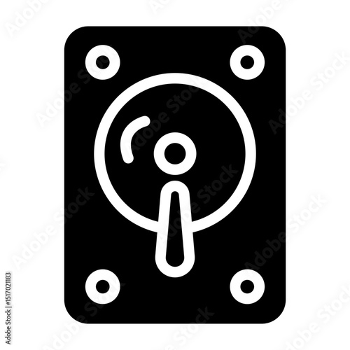 Hard Drive Vector Glyph Icon Design