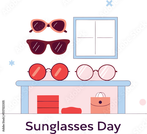 Sunglasses day celebration stylish shades summer fashion accessories