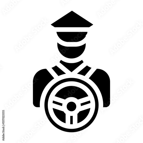 Chauffeur Vector Glyph Icon Design