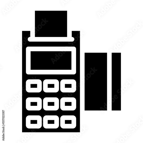 Pos Terminal Vector Glyph Icon Design