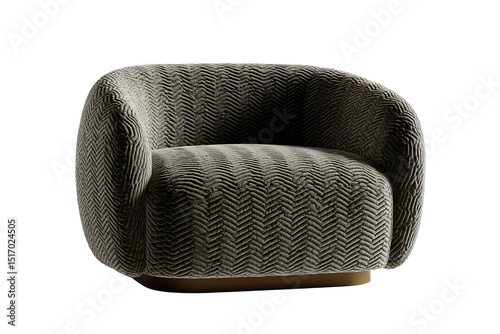 Sofa Couch with Woven Fabric, Transparent Background