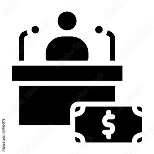 Politician Vector Glyph Icon Design
