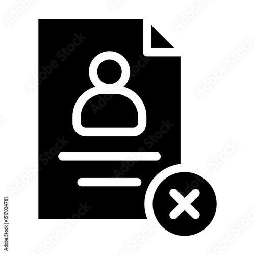 Blaklist Vector Glyph Icon Design