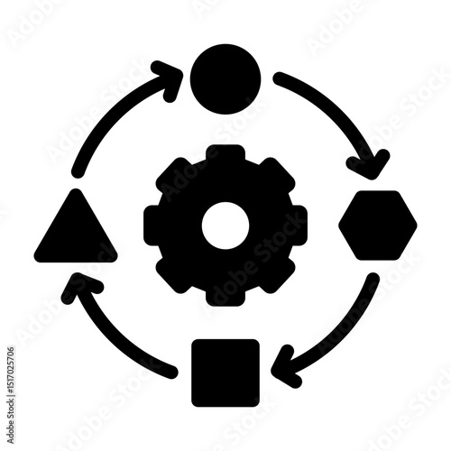 Adaptation Vector Glyph Icon Design