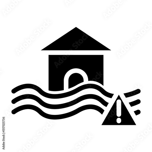 Natural Disaster Vector Glyph Icon Design