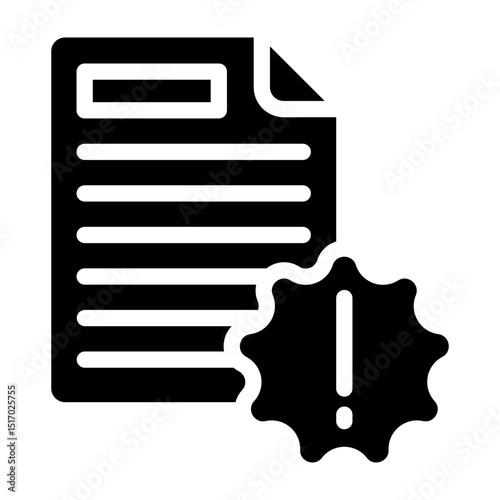 Priority Vector Glyph Icon Design