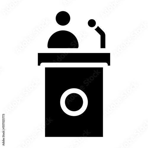 Spokesperson Vector Glyph Icon Design