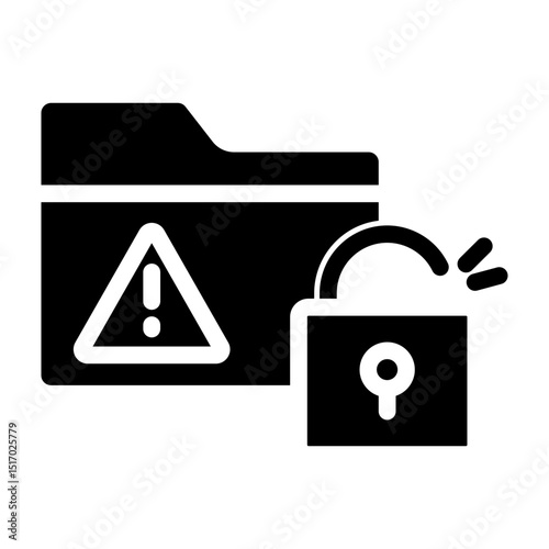 Data Leak Vector Glyph Icon Design