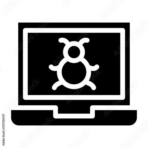 Malware Vector Glyph Icon Design