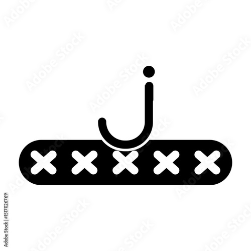 Phishing Vector Glyph Icon Design
