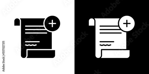 Add document icon symbols. Vector illustration.