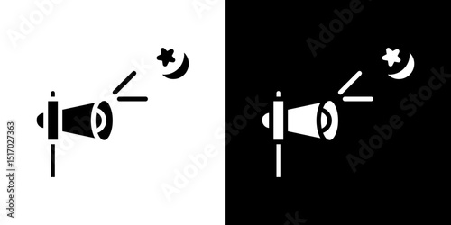 Adzan icon symbols. Vector illustration.