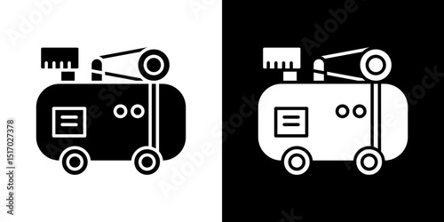 Air compressor icon symbols. Vector illustration.