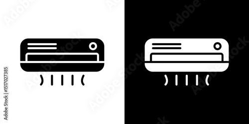 Air conditioner icon symbols. Vector illustration.