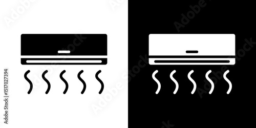 Air conditioner icon symbols. Vector illustration.