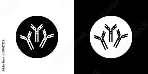 Antibody icon symbols. Vector illustration.