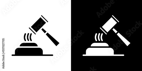 Auction icon symbols. Vector illustration.
