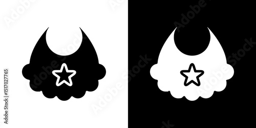 Baby bib icon symbols. Vector illustration.