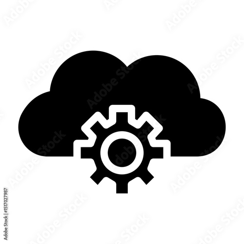 Cloud Vector Glyph Icon Design