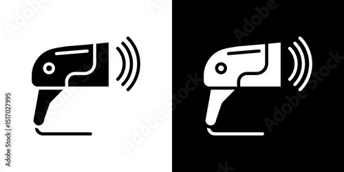 Barcode scanner icon symbols. Vector illustration.