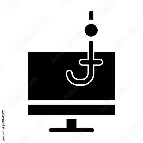 Data Phishing Vector Glyph Icon Design