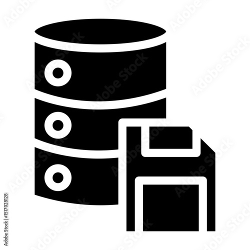 Save Data Vector Glyph Icon Design