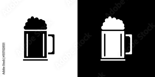 Beer mug icon symbols. Vector illustration.