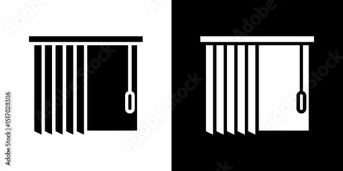 Blinds open icon symbols. Vector illustration.