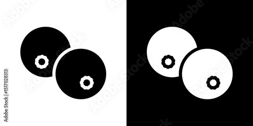 Blueberries icon symbols. Vector illustration.