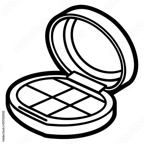 Simple Eyeshadow Vector on White Background