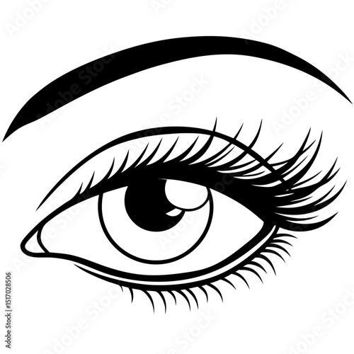 Simple Eyeshadow Vector on White Background