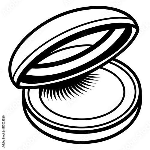 Simple Eyeshadow Vector on White Background