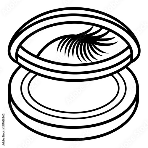 Simple Eyeshadow Vector on White Background