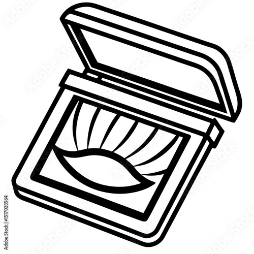 Simple Eyeshadow Vector on White Background