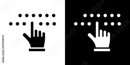 Braille icon symbols. Vector illustration.