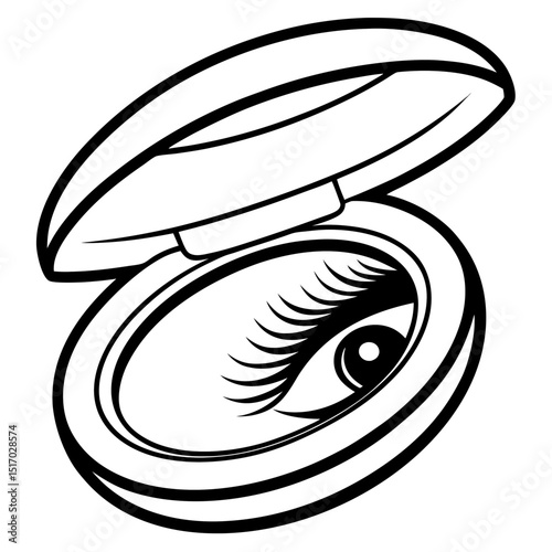 Simple Eyeshadow Vector on White Background