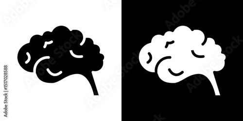 Brain icon symbols. Vector illustration.
