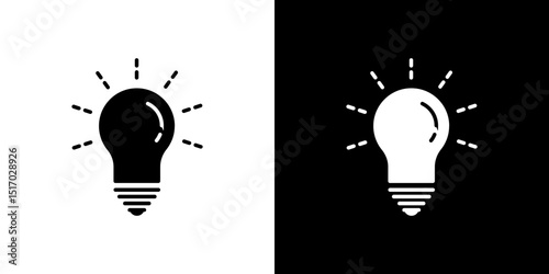 Bulb icon symbols. Vector illustration.