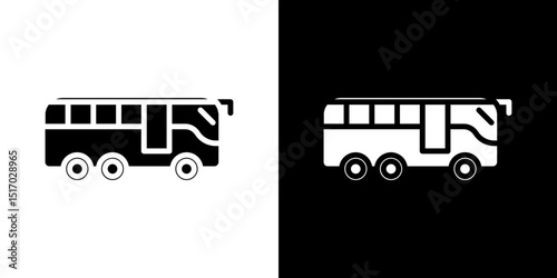 Bus coach icon symbols. Vector illustration.