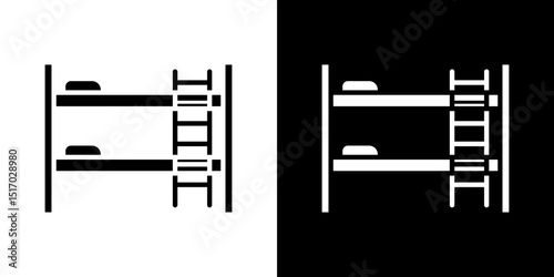 Bunk bed icon symbols. Vector illustration.