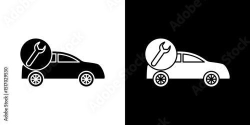 Car repair icon symbols. Vector illustration.