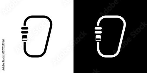 Carabiner icon symbols. Vector illustration.
