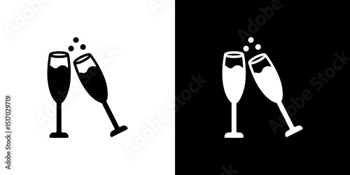 Champagne Glass icon symbols. Vector illustration.