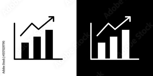 Chart histogram icon symbols. Vector illustration.