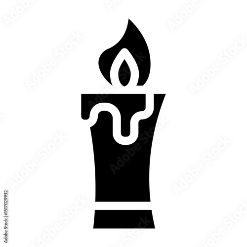 Candle Vector Glyph Icon Design