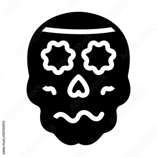Calavera (Skull) Vector Glyph Icon Design