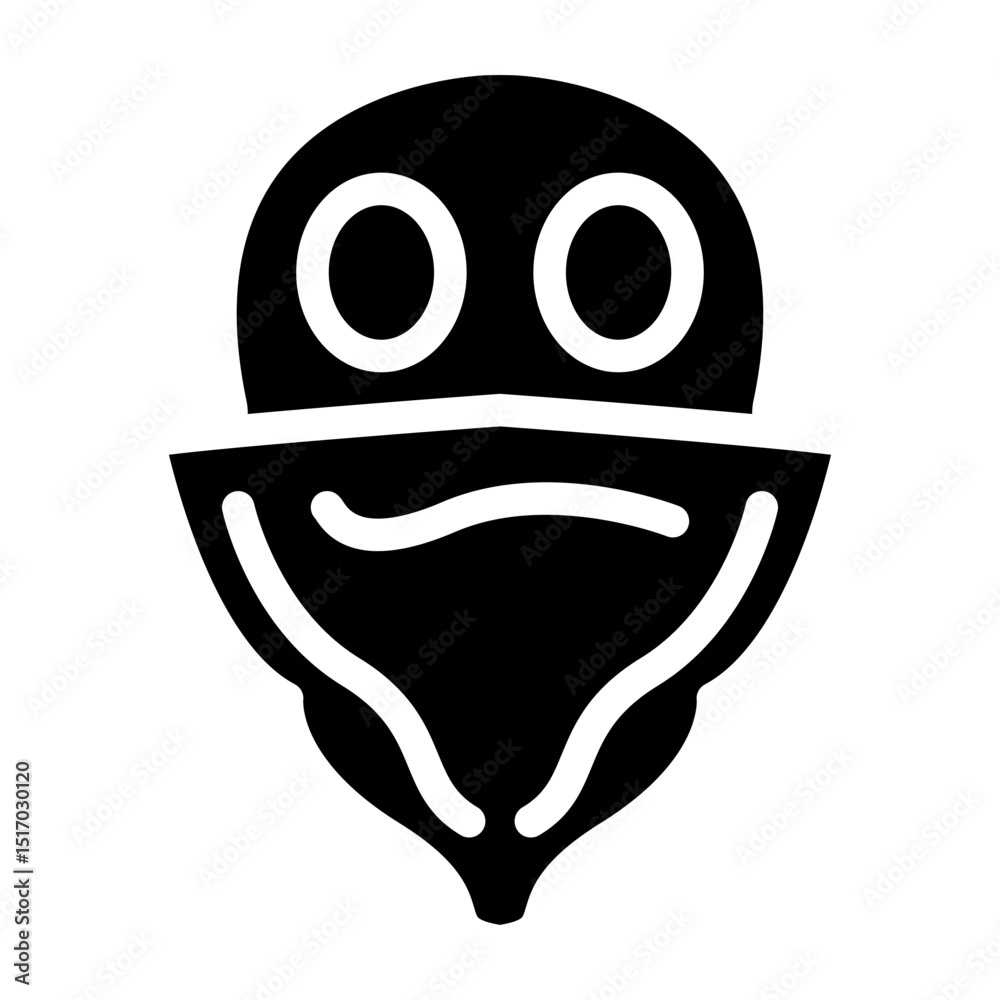 Obraz premium Skeleton Scarves Vector Glyph Icon Design